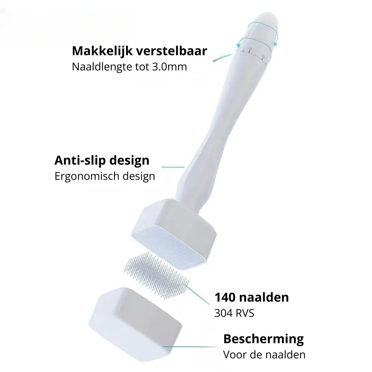 Premium Dermastamp - 140 naalden - verstelbaar